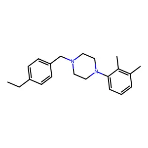 1-(2,3-dimethylphenyl)-4-(4-ethylbenzyl)piperazine structure