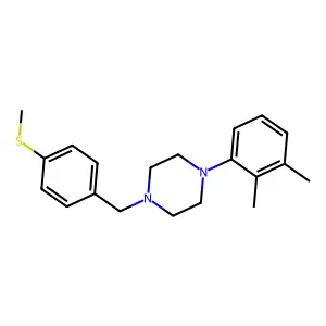 1-(2,3-dimethylphenyl)-4-[(4-methylsulfanylphenyl)methyl]piperazine structure