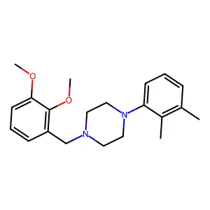 1-(2,3-dimethoxybenzyl)-4-(2,3-dimethylphenyl)piperazine structure