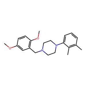 1-(2,5-dimethoxybenzyl)-4-(2,3-dimethylphenyl)piperazine structure