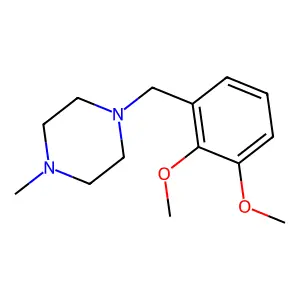1-(2,3-dimethoxybenzyl)-4-methylpiperazine structure