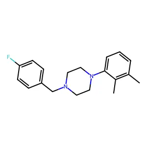 1-(2,3-dimethylphenyl)-4-(4-fluorobenzyl)piperazine structure