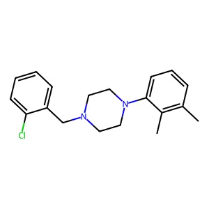 1-(2-chlorobenzyl)-4-(2,3-dimethylphenyl)piperazine structure