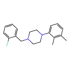 1-(2,3-dimethylphenyl)-4-(2-fluorobenzyl)piperazine structure