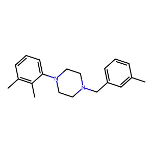 1-(2,3-dimethylphenyl)-4-(3-methylbenzyl)piperazine structure