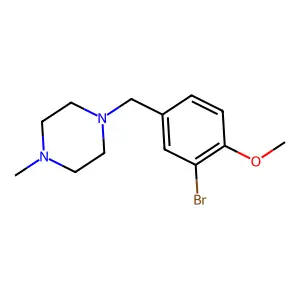 1-[(3-bromo-4-methoxyphenyl)methyl]-4-methylpiperazine structure