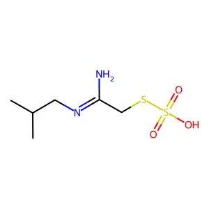 1-[(1-amino-2-sulfosulfanylethylidene)amino]-2-methylpropane structure