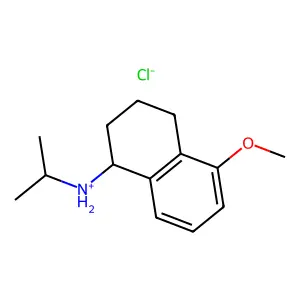 (5-methoxy-1,2,3,4-tetrahydronaphthalen-1-yl)-propan-2-ylazanium chloride structure