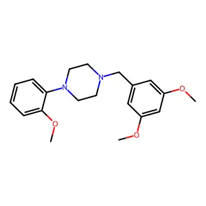 1-[(3,5-dimethoxyphenyl)methyl]-4-(2-methoxyphenyl)piperazine structure