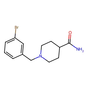 1-(3-bromobenzyl)piperidine-4-carboxamide structure