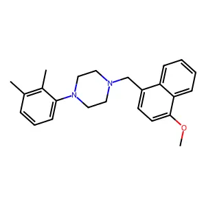 1-(2,3-dimethylphenyl)-4-[(4-methoxynaphthalen-1-yl)methyl]piperazine structure