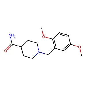 1-(2,5-dimethoxybenzyl)piperidine-4-carboxamide structure