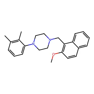 1-(2,3-dimethylphenyl)-4-[(2-methoxynaphthalen-1-yl)methyl]piperazine structure