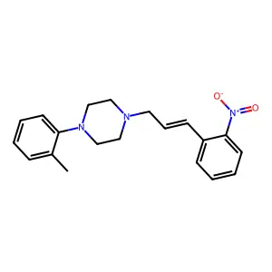 1-(2-Methylphenyl)-4-[3-(2-nitrophenyl)-2-propen-1-yl]piperazine structure
