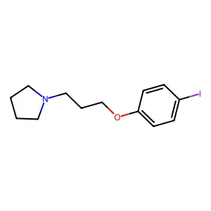 1-[3-(4-iodophenoxy)propyl]pyrrolidine structure
