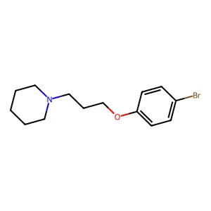 1-[3-(4-bromophenoxy)propyl]piperidine structure