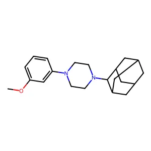 1-(2-adamantyl)-4-(3-methoxyphenyl)piperazine structure