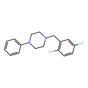 1-(2,5-difluorobenzyl)-4-phenylpiperazine structure