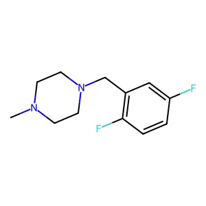 1-[(2,5-difluorophenyl)methyl]-4-methylpiperazine structure