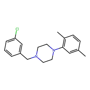 1-[(3-chlorophenyl)methyl]-4-(2,5-dimethylphenyl)piperazine structure
