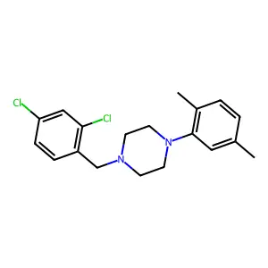 1-[(2,4-dichlorophenyl)methyl]-4-(2,5-dimethylphenyl)piperazine structure