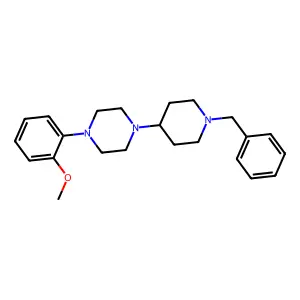 1-(1-benzylpiperidin-4-yl)-4-(2-methoxyphenyl)piperazine structure