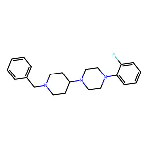 1-(1-benzylpiperidin-4-yl)-4-(2-fluorophenyl)piperazine structure
