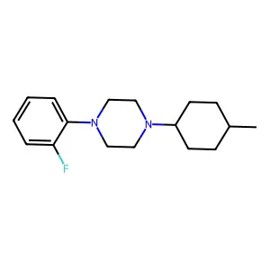 1-(2-fluorophenyl)-4-(4-methylcyclohexyl)piperazine structure