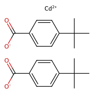 Cadmium p-tert-butylbenzoate structure
