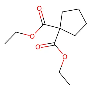 diethyl cyclopentane-1,1-dicarboxylate structure
