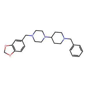 1-(1,3-benzodioxol-5-ylmethyl)-4-(1-benzylpiperidin-4-yl)piperazine structure