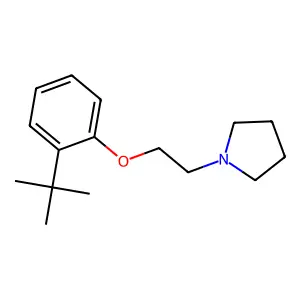 1-[2-(2-tert-butylphenoxy)ethyl]pyrrolidine structure