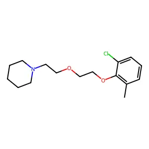 1-[2-[2-(2-chloro-6-methylphenoxy)ethoxy]ethyl]piperidine structure