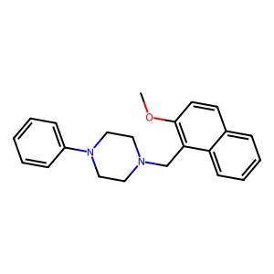 1-[(2-methoxynaphthalen-1-yl)methyl]-4-phenylpiperazine structure