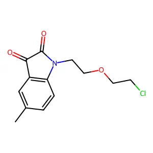 1-[2-(2-chloroethoxy)ethyl]-5-methyl-1H-indole-2,3-dione structure