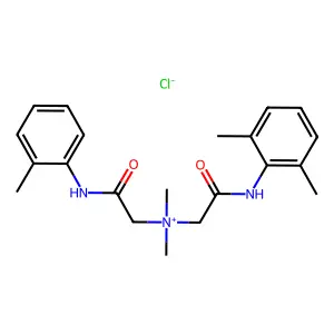 Ammonium, dimethyl((o-tolylcarbamoyl)methyl)((2,6-xylylcarbamoyl)methyl)-, chloride structure