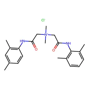 [2-(2,4-dimethylanilino)-2-oxoethyl]-[2-(2,6-dimethylanilino)-2-oxoethyl]-dimethylazanium chloride structure