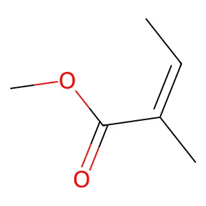 methyl 2-methylbut-2-enoate structure