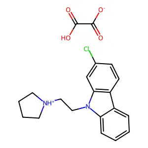 CARBAZOLE, 3-CHLORO-9-(2-PYRROLIDINOETHYL)-, OXALATE structure