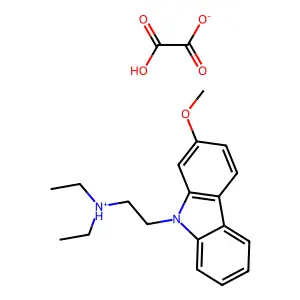 diethyl-[2-(2-methoxycarbazol-9-yl)ethyl]azanium2-hydroxy-2-oxoacetate structure