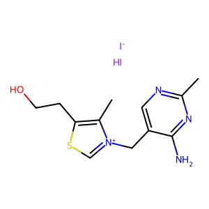 Compound C12H18I2N4OS structure