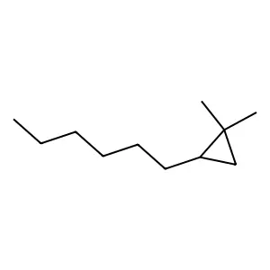 1,1-Dimethyl-2-hexylcyclopropane structure