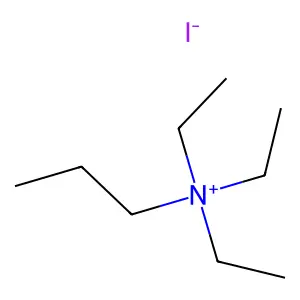 triethyl(propyl)azanium iodide structure