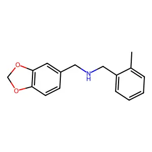 1-(1,3-benzodioxol-5-yl)-N-[(2-methylphenyl)methyl]methanamine structure