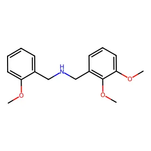 1-(2,3-dimethoxyphenyl)-N-[(2-methoxyphenyl)methyl]methanamine structure