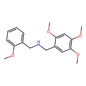 1-(2-methoxyphenyl)-N-[(2,4,5-trimethoxyphenyl)methyl]methanamine structure