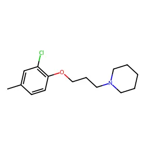 1-[3-(2-chloro-4-methylphenoxy)propyl]piperidine structure