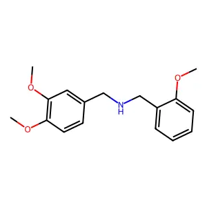 1-(3,4-dimethoxyphenyl)-N-[(2-methoxyphenyl)methyl]methanamine structure