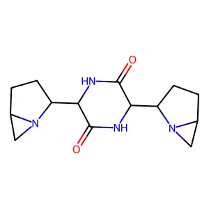 3,6-bis(1-azabicyclo[3.1.0]hexan-2-yl)piperazine-2,5-dione structure