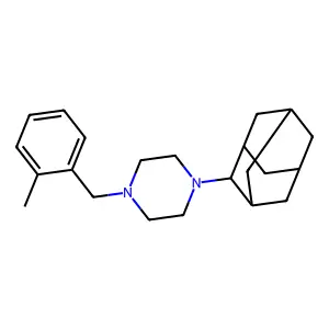 1-(2-adamantyl)-4-[(2-methylphenyl)methyl]piperazine structure